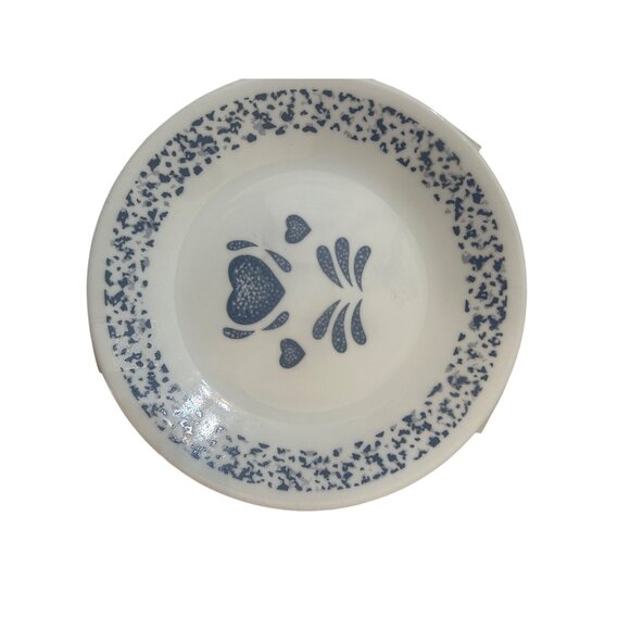 Corelle Vintage White & Blue Floral Small Plates Set Of 4 - Heart & Spring Bloss - Picture 1 of 4